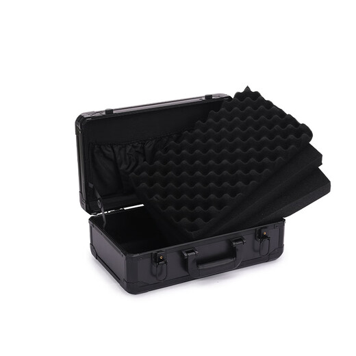 Huili's portable aluminum alloy instrument and equipment safety box model tool box fishing gear multi-functional storage box 1603 (empty box)