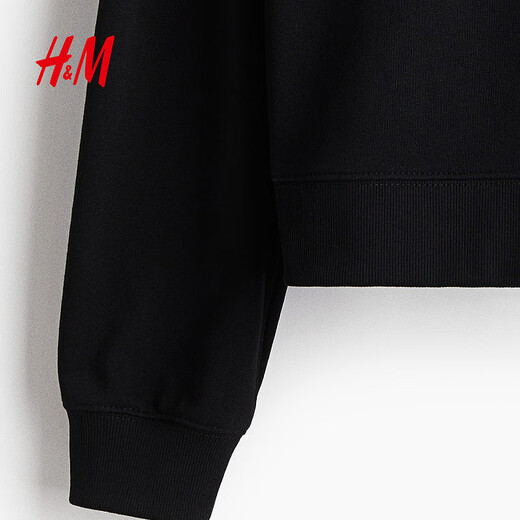 Sudadera h/m para mujeres 2025 Autumn New Women's Sports and Casual Sweportshirt 1284990 Black M 165/96