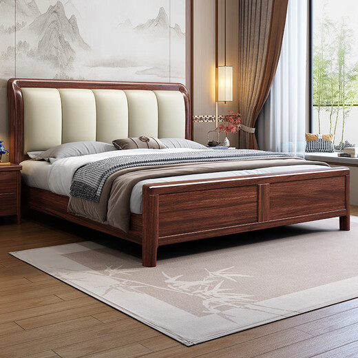 Jiangcheng Nouveau lit en bois massif de style Chine
