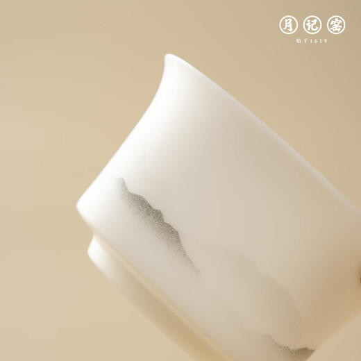 Yueji Kiln Yuanshan Yibo Yuntian mutton fat jade porcelain ultra-thin master cup 60ml (7 points)