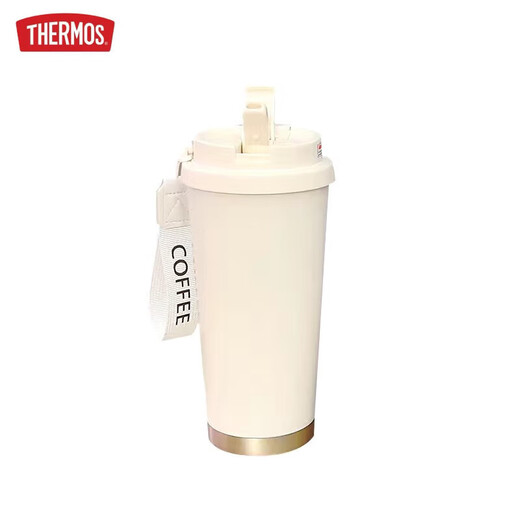 Thermos süße Ghost Thermos Cup High-Precision Student Edelstahl tragbare neue Doppelkaffee-Kaffee und Frauen Strohwasserbecher BXAB13796 Ghost Blue + mit Lanyard 316 Edelstahl