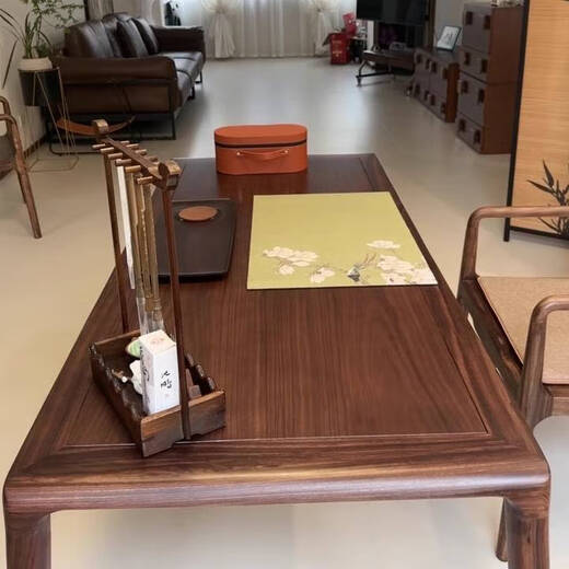 咏幻茶桌椅组合泡茶台色客厅茶几茶桌 素净桌+2主椅 14068cm