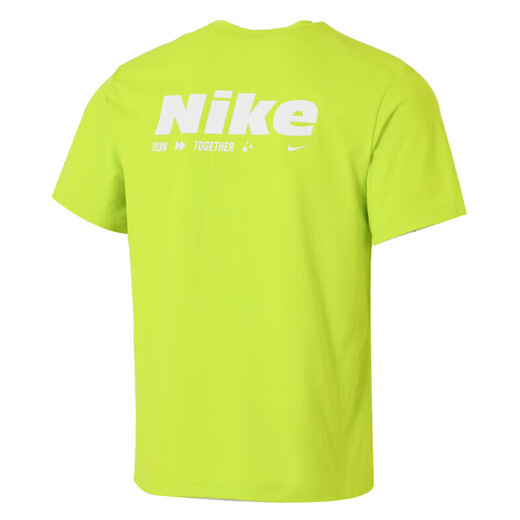 耐克（Nike）短袖男装2025夏季新款户外运动针织透气舒适圆领休闲T恤衫 HV4882-389明黄DRI-FIT L