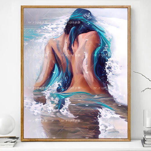 Yusenyi Huahua bricolage peinture à l'huile numérique remplissage et coloration abstrait peint à la main coloration artistique peinture à l'huile décompressée 9276 haut de gamme 50 couleurs qualité personnalisée 30*40 cm planche à dessin couleur + peinture acrylique haute luminosité +