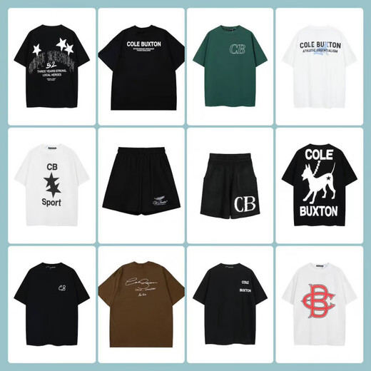 WALKING BEAUTYCB ICON高街潮牌伦敦限定标语字母logo印花宽松圆领短袖T恤男女 C7027 黑色 S