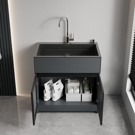 ZNMW Évier en acier inoxydable Armoire de lavage Armoire de salle de bain armoire de salle de bain Cuisine de cuisine Basin Lavage en nid d'abeille en aluminium Évier à main Piscine 12048 Basin fait à la main avec planche à laver (Su