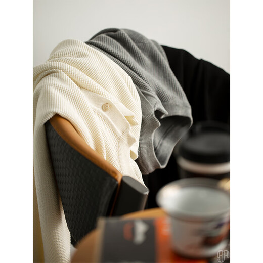 Chaoyuanxingpishuai Henry collar solid color sweater men's short-sleeved summer thin ice silk mid-mountain collar casual t-shirt men's half-sleeve C-black 3XL