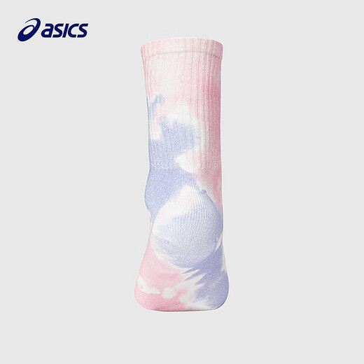 ASICS Children's 25th Autumn Fashionable Full Print Sports Socks Antibacterial, Deodorant, Soft and Comfortable Children's Socks 5014 Blue Pink One Size M