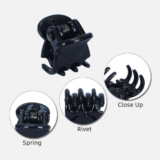 Black Mini 1.0 Small Clip Women's Side Bangs Clip 1.5 Small Hair Clip Children's Broken Hair Hairpin Internet Celebrity Accessories Large Round Head 1.5cm Coffee