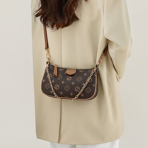 Citicity Bag Damenbeutel High-End-Luxus-One-Shoulder-Unterarmtasche 2025 Neue leichte Luxus-Cross-Body-Bag-Kaffeefarbe (exquisite Geschenkbox)
