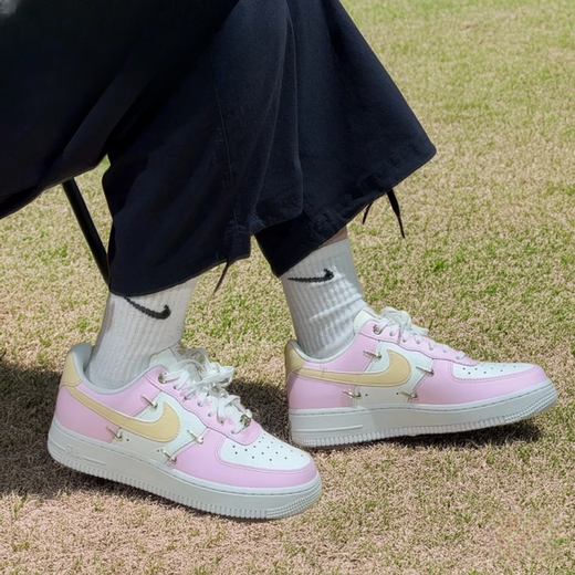 耐克（NIKE）NikeAir Force 1空军一号粉白四钩AF1时尚女鞋板鞋IB2574-600  IB3881-001 37.5