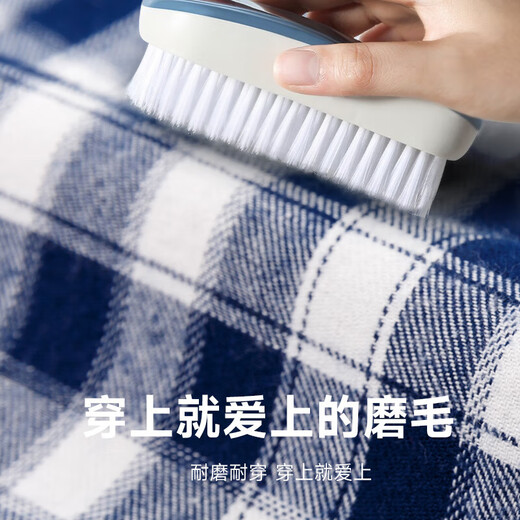 春秋季纯棉格子衬衫男长袖中年休闲宽松磨毛爸爸装全棉大码衬衣 R2-866 S (38)