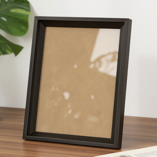 Photo frame empty frame table picture frame mounting 5 inches 6 inches 7 inches 8 inches simple hanging wall decoration wooden frame license frame walnut color 12 inches 20*30cm