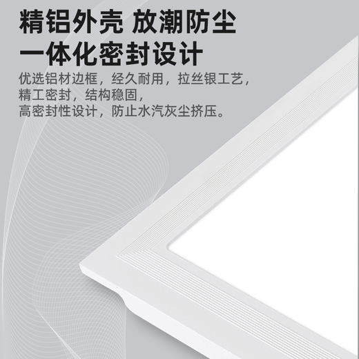 Biuyum LED integrated ceiling light gusset light 24W embedded flat panel light 300*300 white light 6000K