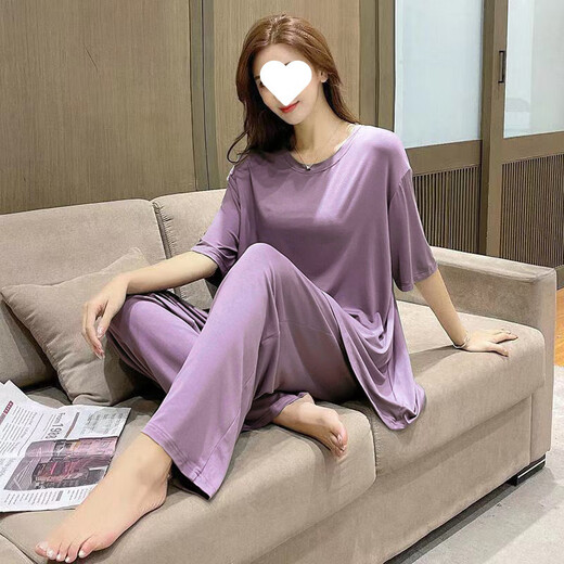 Lexi Beihui Modal Pajamas для женщин с короткими рукавами для женщин для домашней одежды для домашней одежды M902 170 м (80-110JIN [Джин равняется 0,5 кг])