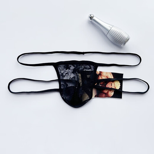 
Good Lucky Whale Men's Thong Pair Teng Underwear Teng Underwear Teng Hot Lace Transparent Butt Lifting Sexy Breathable Gay Teng Underwear Black One Size 100-170Jin [Jin equals 0.5 kg] Inside Wear
