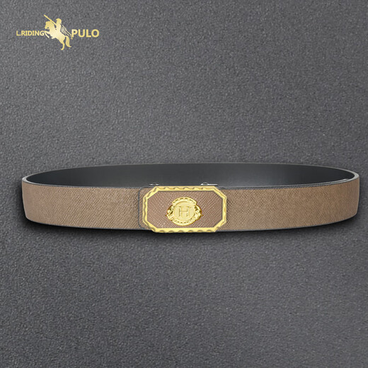 Durable for ten years, light luxury men's belt, automatic buckle belt, business versatile fashion belt, cross pattern, black small H 120cm