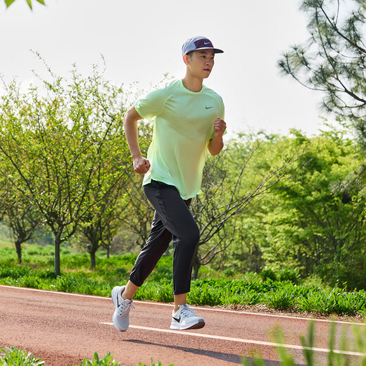 Nike (Nike) Stride oficial Stride Stride Schrying Swrying Running Running Carrera Top Outumn reflectante transpirable Ligera ligera HV5204 701 Green/plata ligeramente amarillo XL XL