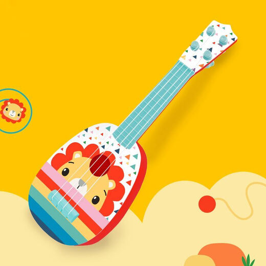 Sijie Brand Guitar Guitar's Toys Baby Baby Ukulele Sound Mini Violin Instrumento Ukulele-Little Lion (Panel rojo)