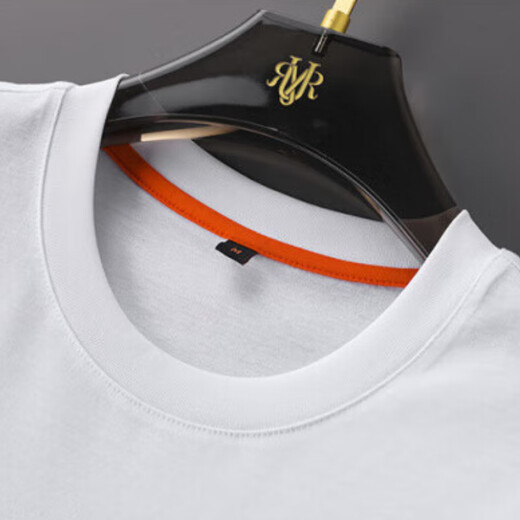 Camiseta de manga corta de la marca redonda de marca de alta gama Wirpta para hombres 2025 Summer NUEVO WAR BORROWERY HORSE MODIA VERSATILE VERSATILE MEDIA (Caja de regalo) M