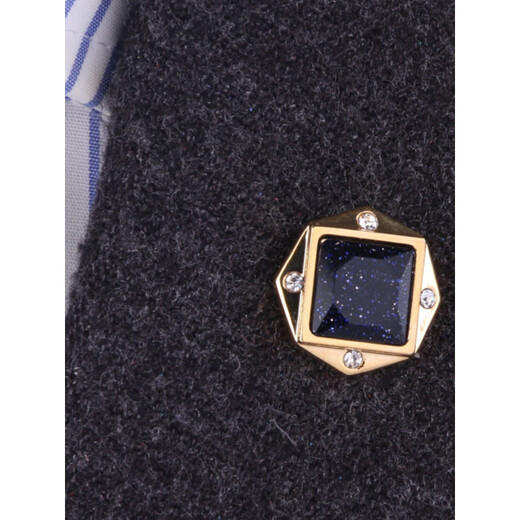 Cijia Exquisites Herrenbrosche Cloisonné Gold und Silber Elektroplattierte Kragen Pin Kragen Schnallen Anzug Accessoires Pin Brosche Abzeichen Transparent Cloisonné Muster Broschmesser etwa 1,7 cm