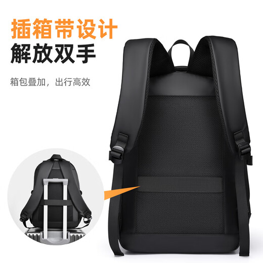 Sac à dos pour les entreprises pour hommes faisant un sac à dos pour le sac d'ordinateur portable du sac de voyage de grande capacité pour femmes 15.6 Étudiantbag étudiant Black [STRAP RENFORCEMENTS + TISSAUX IMPHERPORT]