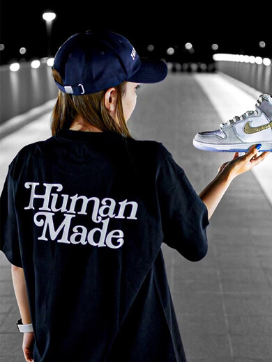 American Trendy Brand Human Makon Year Year Limited kurzärmelige Männer Paar Sommer Cartoon Tier T-Shirt Frauen Top 3886 Black S