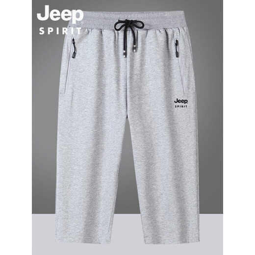 Jeep (Jeep) American Authentic Summer Cotton Shorts für Männer dünne Sporthöfe Lose großer lässiges Fünf-Punkte-Medium-Hosen offizielles Flaggschiff 6167 Black Tie-Mund Cropped Hosen M empfohlen 90-115 Jin [Jin gleich 0,5 kg]