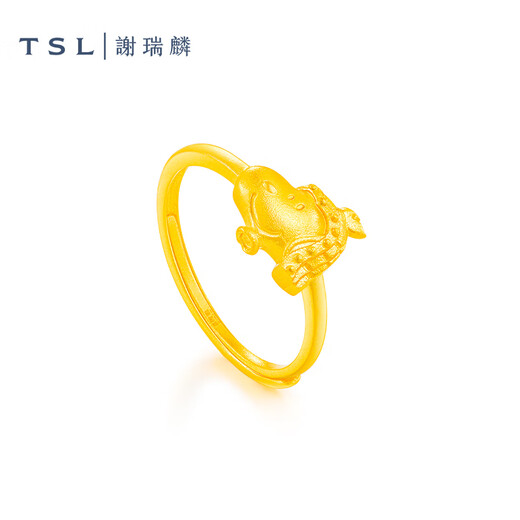 Xie Ruilin (TSL) gold ring SNOOPY Snoopy cultural travel series pure gold 5G technology offline same style X5229
