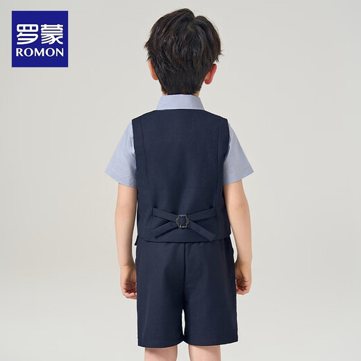 Romon Kinderkleider Boy Abschlussanzug Britische Geburtstagsfeieranzug Flower Boy Performance Anzug 150