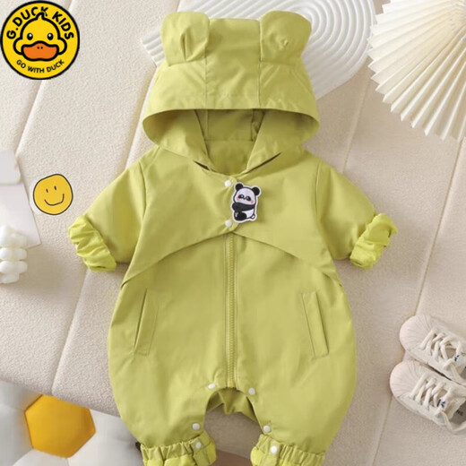 G.Duckkids ropa de primavera para bebés para salir a los bebés Spring y Autumn Onesie Clothes para salir a la ropa por salir a la chaqueta trepar ropa fruta verde 73 cm 73 Peso recomendado 10-15 Jin [Jin equivale a 0.5 kg]