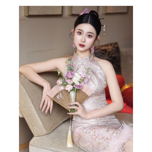 NOUVELLE ROBE DE MATINE CHINOIS DE ZIWEIQI LUMBRE LUMBRE LUMBRE LUMBRE SMELLEMENT Toast Cheongsam Style 687 L 687