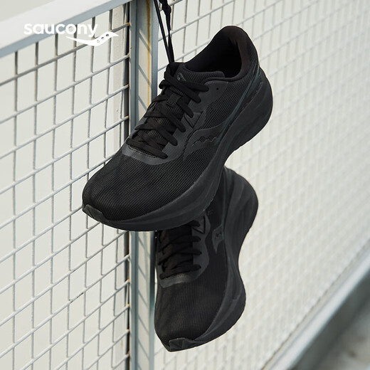 Saucony索康尼浪潮3缓震跑鞋男25年春季新款透气跑步鞋入门训练 黑 42