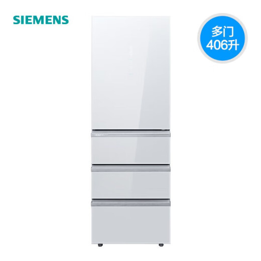 Puerta de vidrio blanco múltiple SIEMENS 406L, puerta única, refrigerador de tres cajones, eficiencia energética de primera clase 655*668*1895 BCD-406W (KF52AA620C) BCD-406W (KF52AA620C)