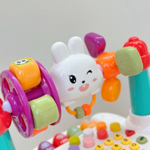 Children's music Chinese and English phone cute rabbit story baby puzzle enlightenment listening to ancient poems and numbers learning to play the piano 78926 rabbit multi-function Zhuanzhuanle phone-pink battery version