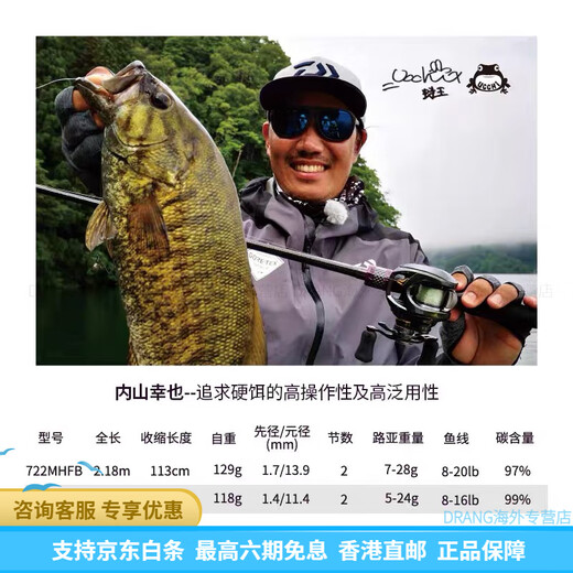 达亿瓦（DAIWA）ZILLION子龙竞技路亚竿套装远投翘嘴鲈鱼打黑路亚鱼杆 2.03m 常规款-682L/MLFB-ST枪柄2