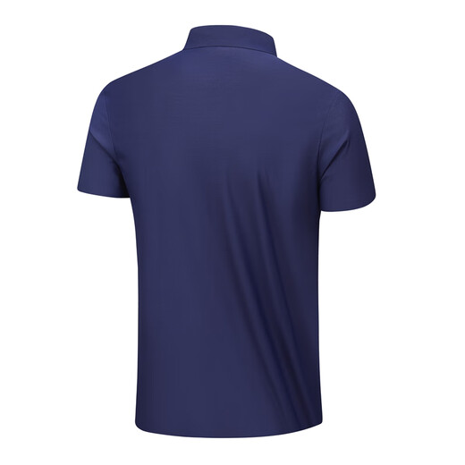 
Kaileshi Mint Men's Short Sleeve POLO Shirt Summer Moisturizing Quick-Dry Ice Silk Thin Outdoor Leisure Sports T-shirt 12358 Navy Blue 5XL (178-200cm/200-220Jin[Jin equals 0.5 kg])