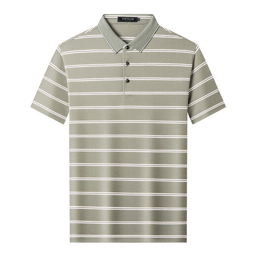 PDG Yageol T-shirt à manches courtes pour hommes en été neufs et en soie décontractée en soie à rayures à rayures Polo Polo Shirt Men Blue-F826 L 110 suggéré 125-140jin [Jin est égal à 0,5 kg]
