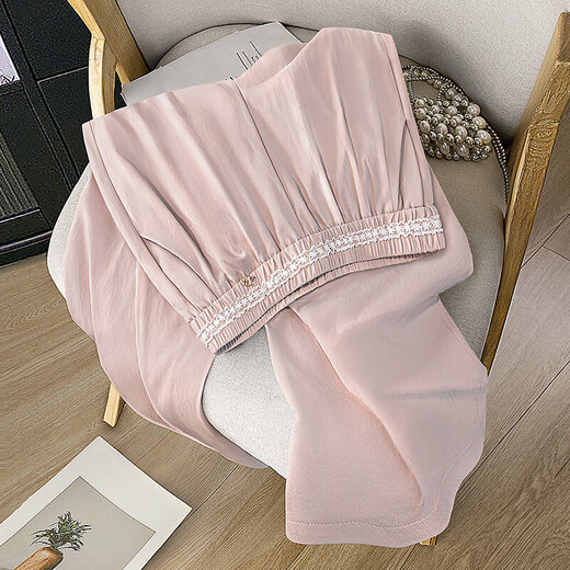 Cypress House elastic waist casual pants 2025 summer new women's fashion simple loose wide-leg pants