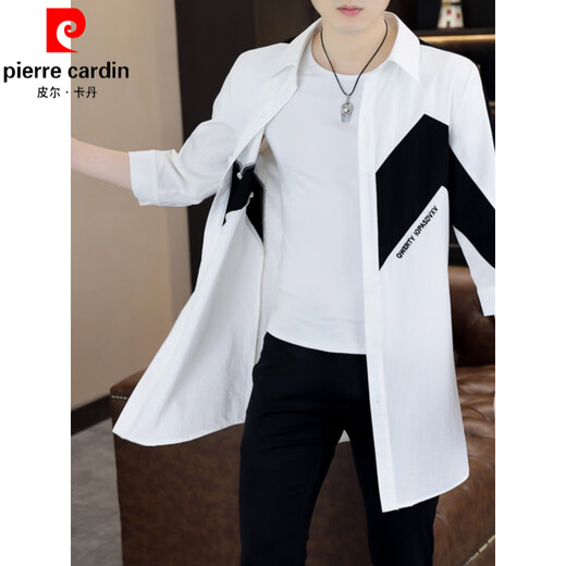 Pierre Cardin Vêtements de crème solaire de mi-longueur pour hommes pour les jeunes hommes à manches à manches à manches mi-manches sur le genou de la marque de vent respirant Brand tendance beau manteau polyvalent mince 902 noir m 110jin [Jin est égal à 0,5 kg]