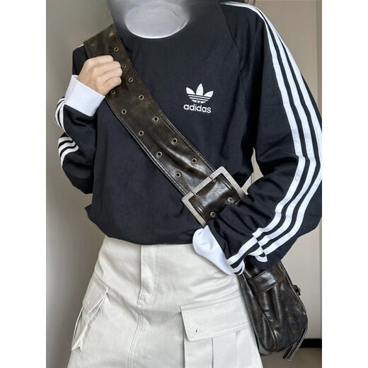 Adidas clover Männer und Frauen gestrickt Long Sleeve T-Shirt Ke5824 Ke5825 Ke5826 Beige Ia4877 S