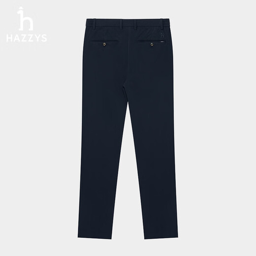 哈吉斯（HAZZYS）男装 夏款男裤子通勤长裤弹力运动休闲裤男ATDZP0BBX92 藏青色NV 35 （180/84A）