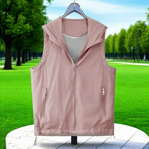 New Vest Женская модная модная свободная большой размер тонкий универсальный повседневный жилет с капюшоном.