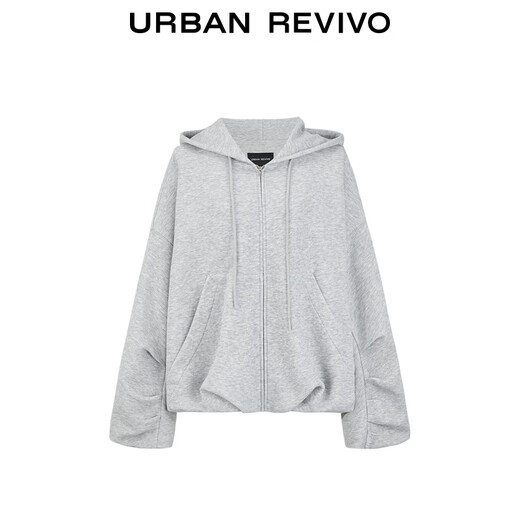 UR2025 Herbst neue Frauenkleidung Moderne neutrale, lockere Kapuze -Kordeljacke UWM150096