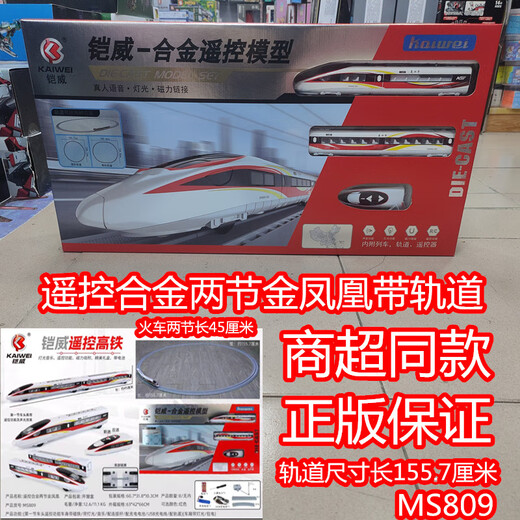 瑞银儿童铠威合金和谐高速列车充电遥控高铁玩具火车动车复兴号模型 复古火车绿色带喷雾3节
