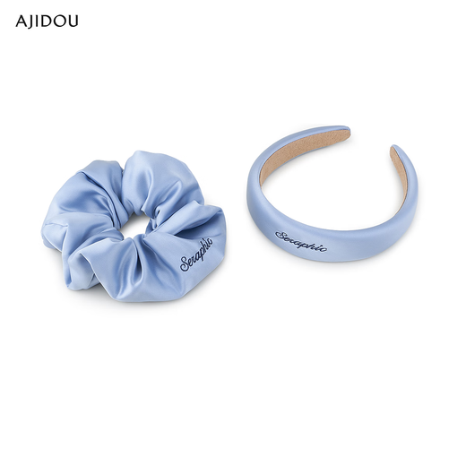 AJIDOU Ajidou headband birthday gift for women, fashionable floral headband, large intestine hair band, hair accessory for girlfriend, wife, black 1 piece