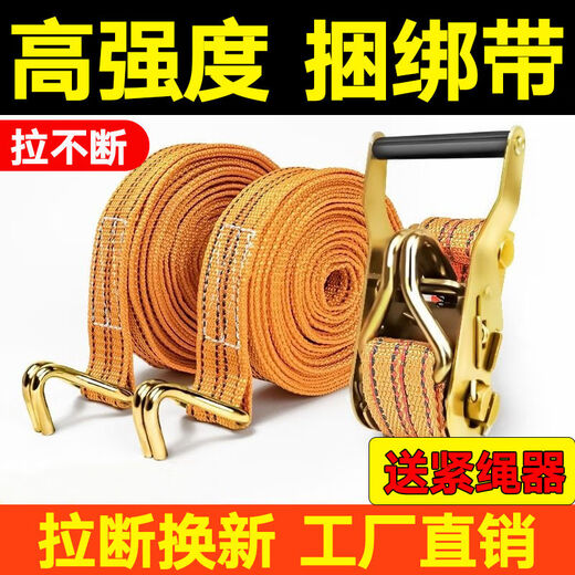 物流捆绑带紧线器货车加厚加宽拉紧器绑货专用固定带车用耐用耐磨 送紧绳器：【宽4cm】双钩 长度：2m【怎么都拉不断】