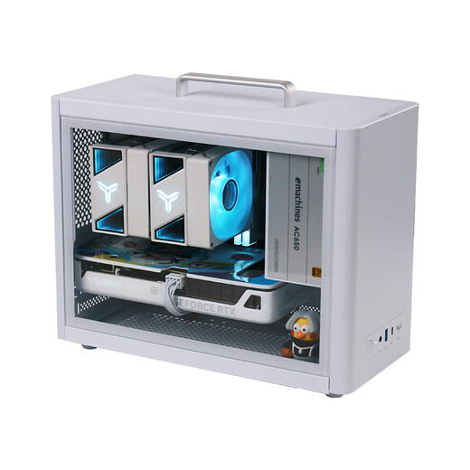 AMD Ryzen R5 9500F/7500F/5060TI/9060XT graphics card student dormitory pure white mini mini host desktop computer host assembly small computer DIY complete machine configuration four | R5 7500F/RTX5060