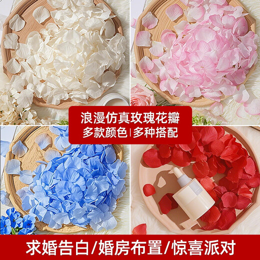 
Imitation rose petals with hand-spread flowers for proposals and confessions for birthday romantic scenes at the atmosphere and decoration fake petals light pink 3 packs [300 pieces]