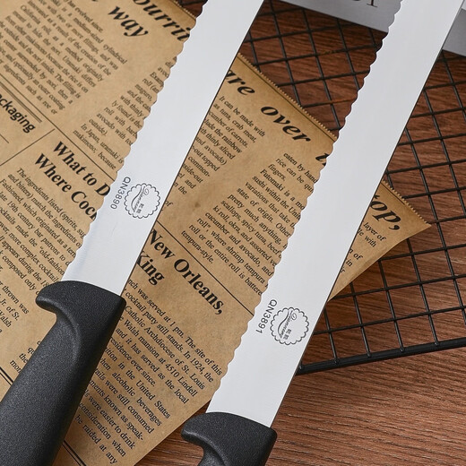 Bread knife serrated toast special knife, commercial private household baking knife, western-sized knife, wide-tooth 14-inch saw knife, QN3889